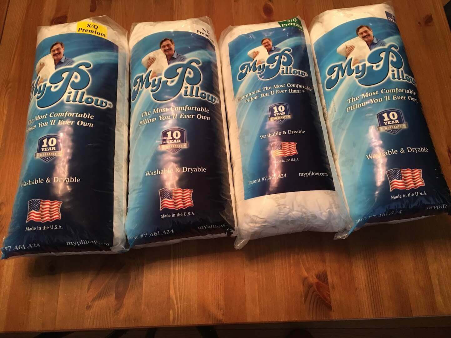 MyPillow packaging and weight label