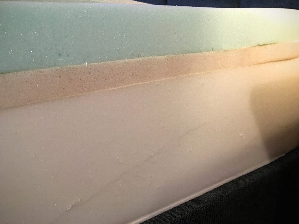 Inside look at a Nolah mattress with foam layers