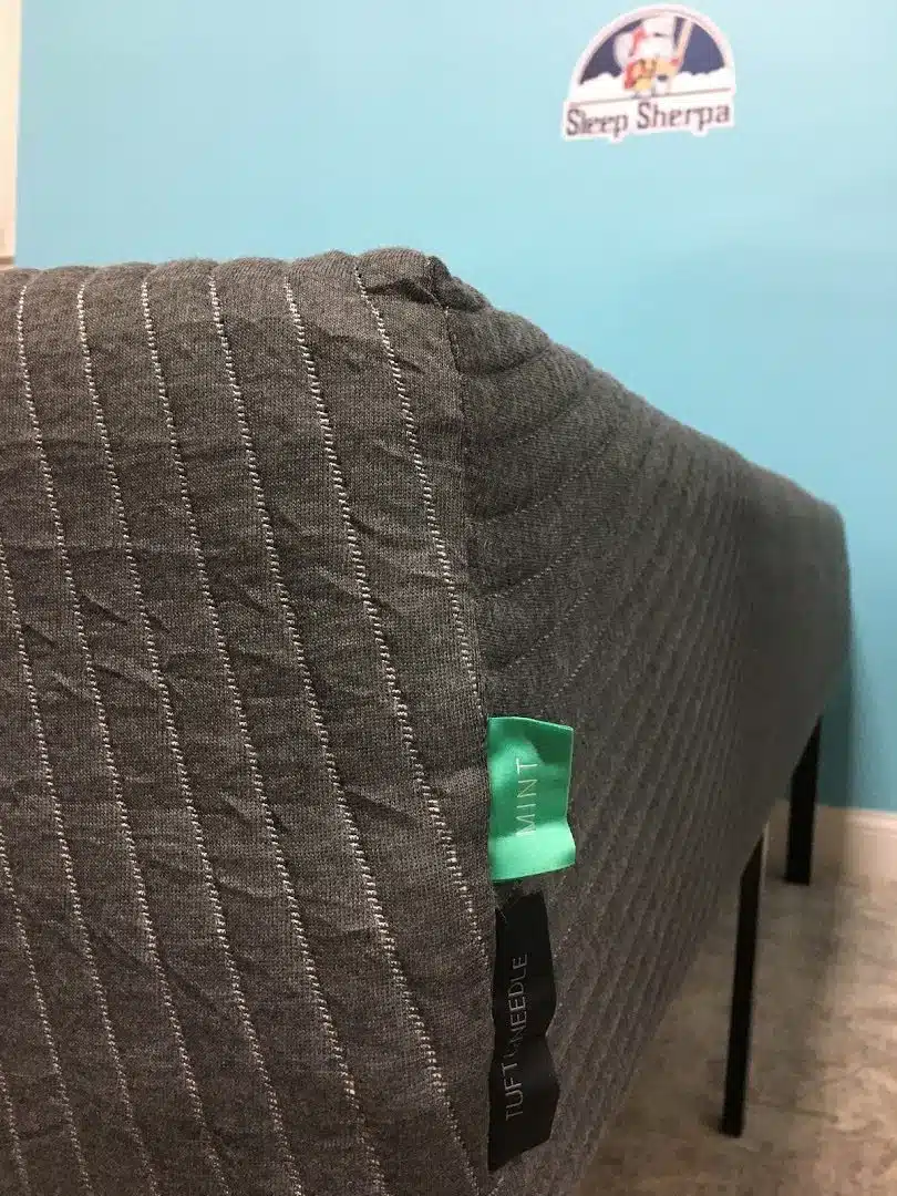 Tuft and Needle Mint mattress in a bright bedroom