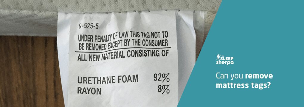Can you remove mattress tags