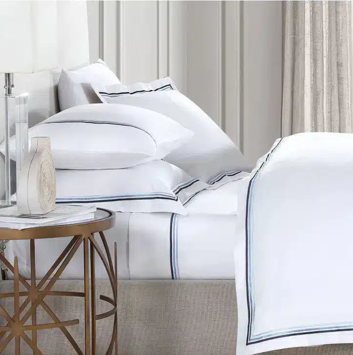 Pure Parima Egyptian cotton sheets on a bed