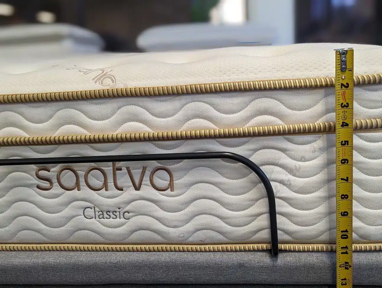 Saatva profile height comparison between 11.5 and 14.5 inches