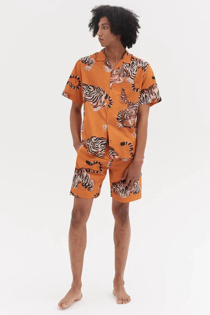 Desmond and Dempsey printed cotton pajamas