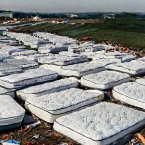 mattresses in a landfill