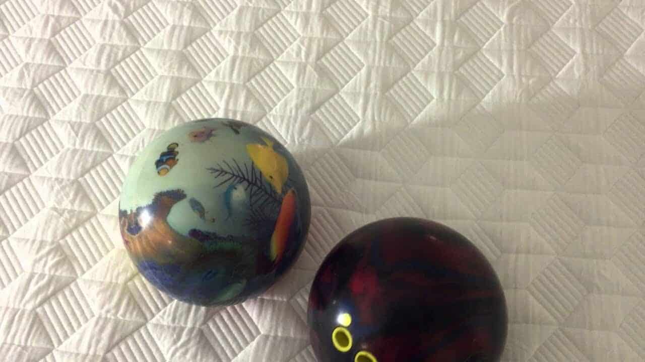 Purple bowling ball motion test