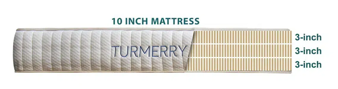 Turmerry organic latex mattress in a bedroom