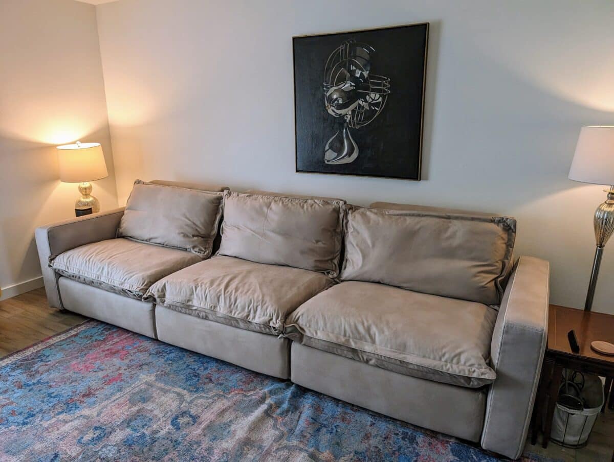 Assembled Homebody couch in living room