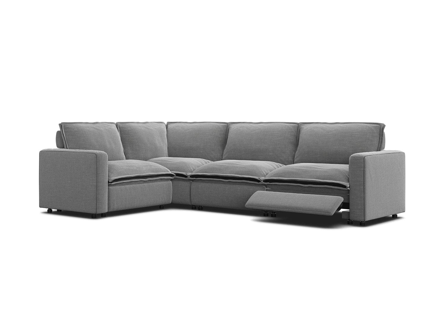Homebody Couch L-shaped sectional with wall-hugger recliners