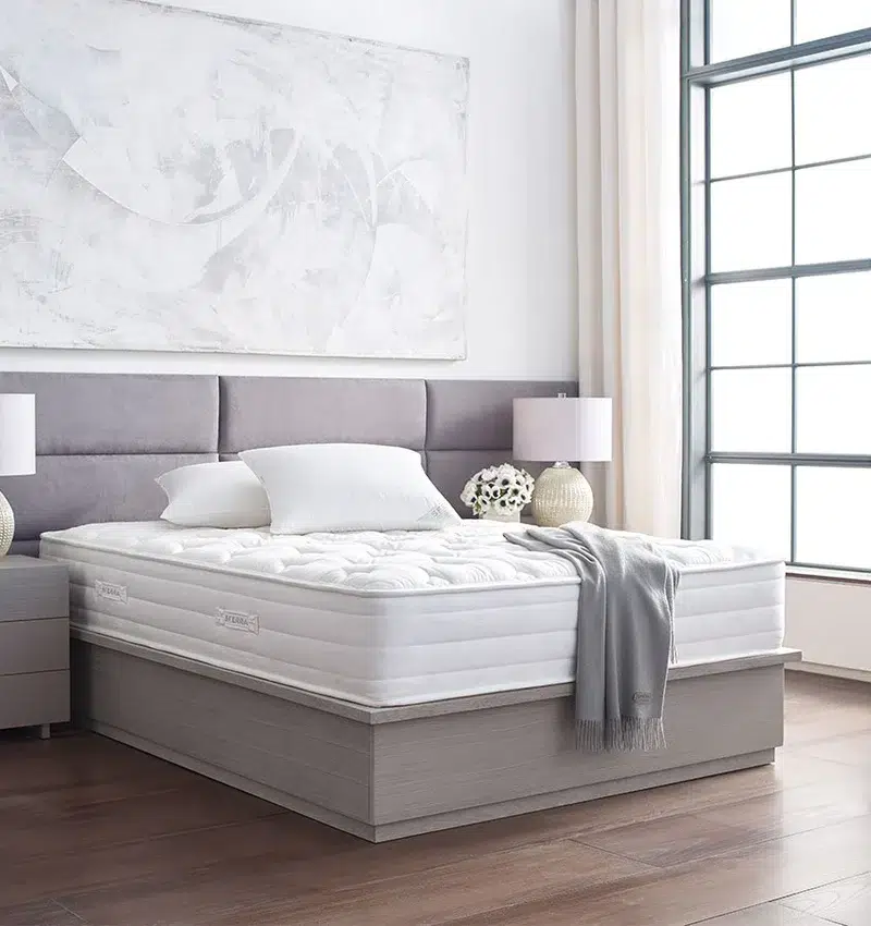 Sferra mattress surface showing fabric and quilting