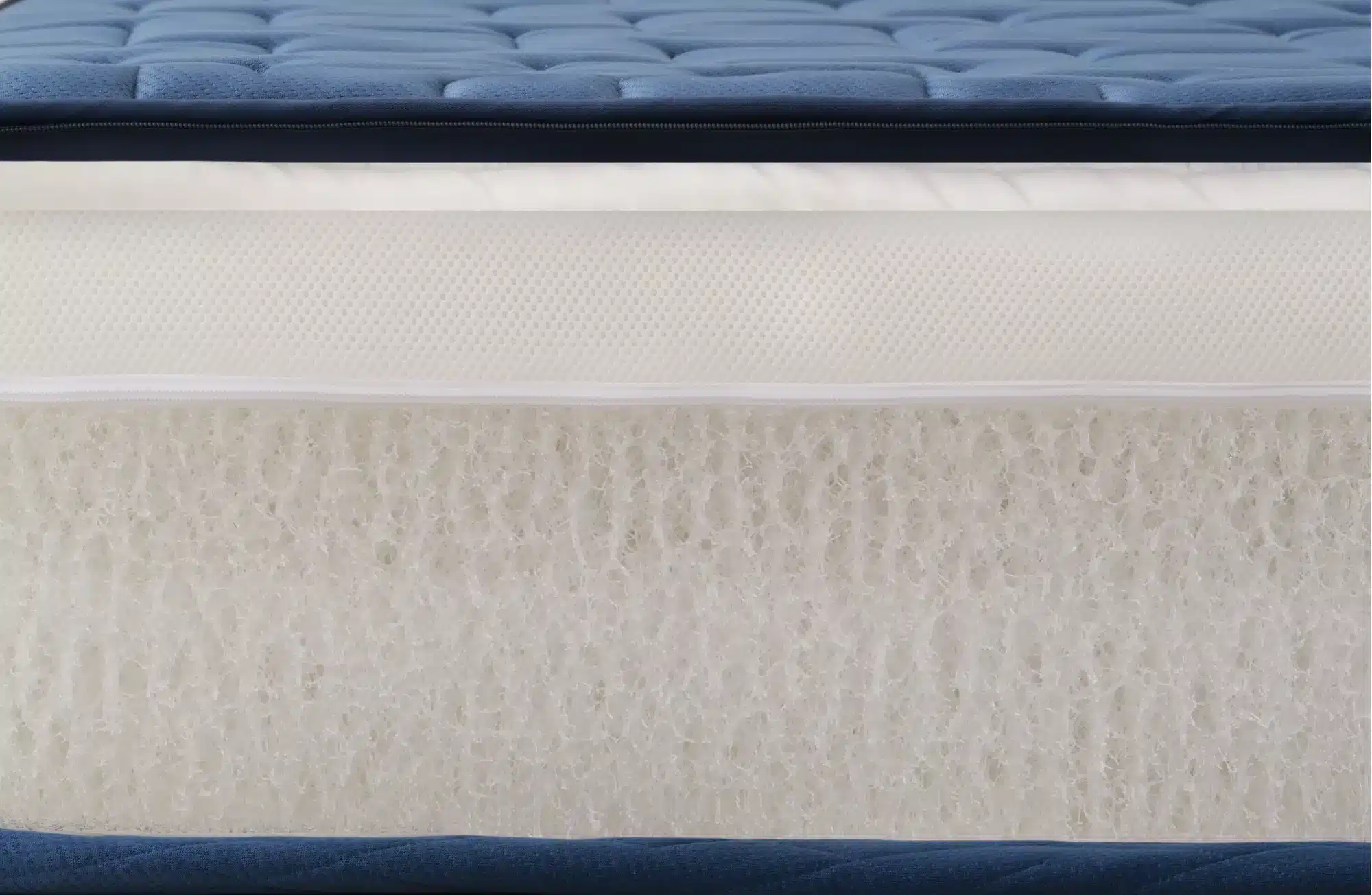 Airweave mattress layer structure with modular airfiber blocks