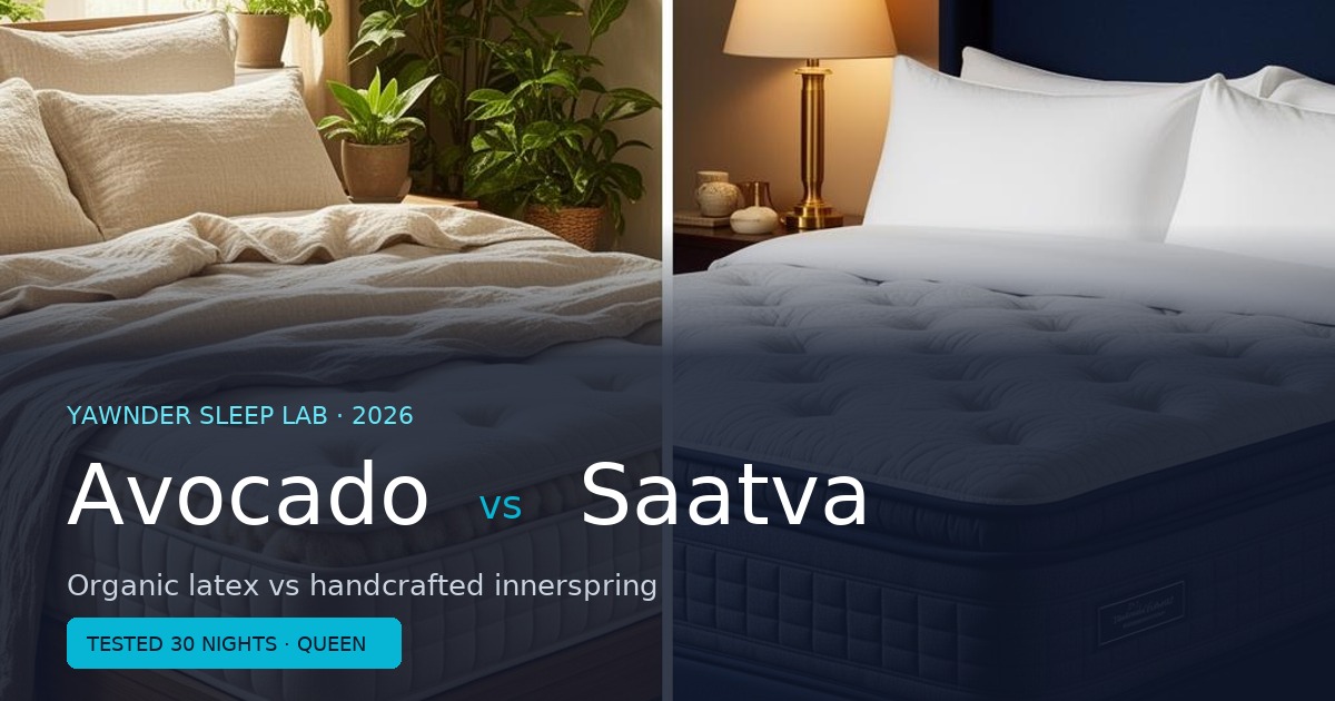 Avocado vs Saatva mattress comparison 2026 - Yawnder Sleep Lab