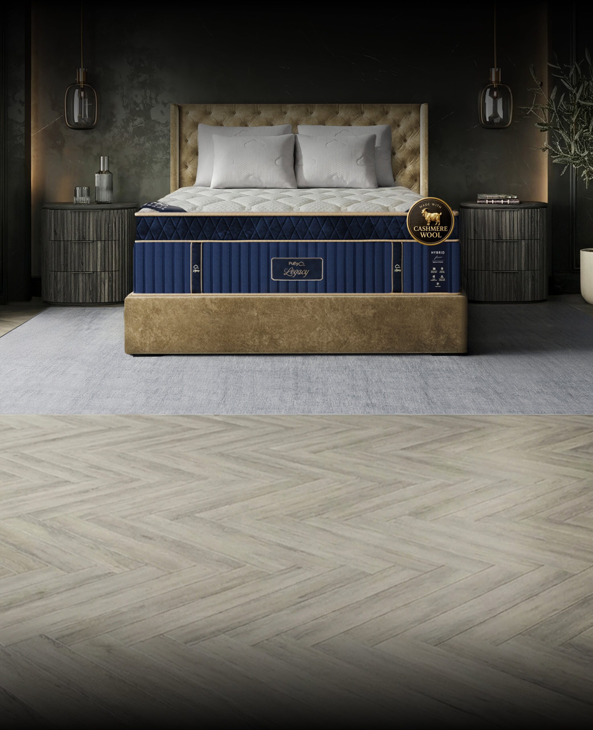 Puffy Legacy hybrid mattress in bedroom