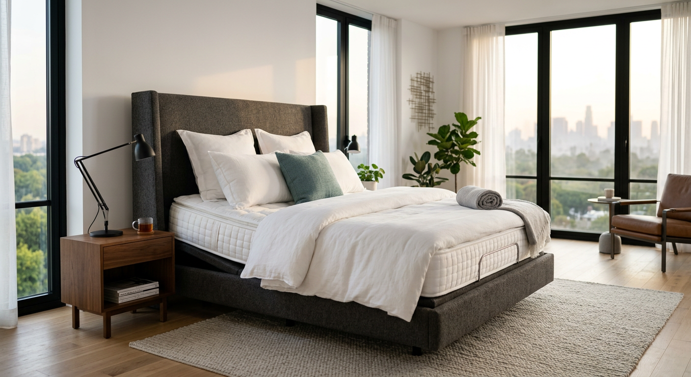 Sleep Number i10 in a Yawnder test bedroom