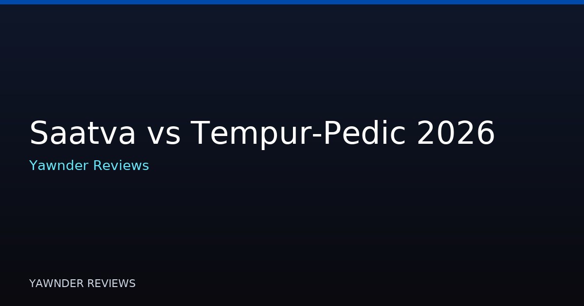 Saatva vs Tempur-Pedic 2026