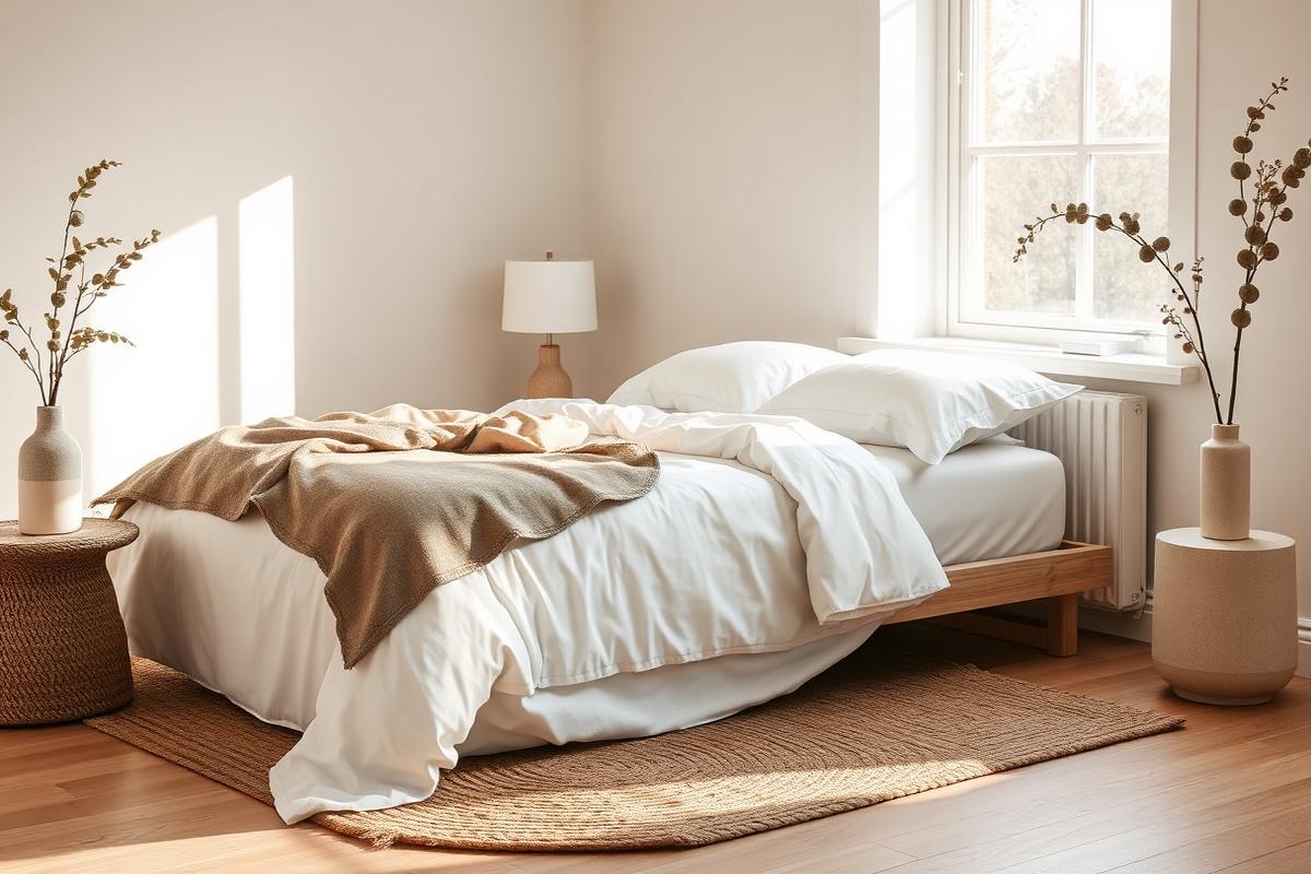 Parachute Eco Mattress styled in a Scandinavian bedroom