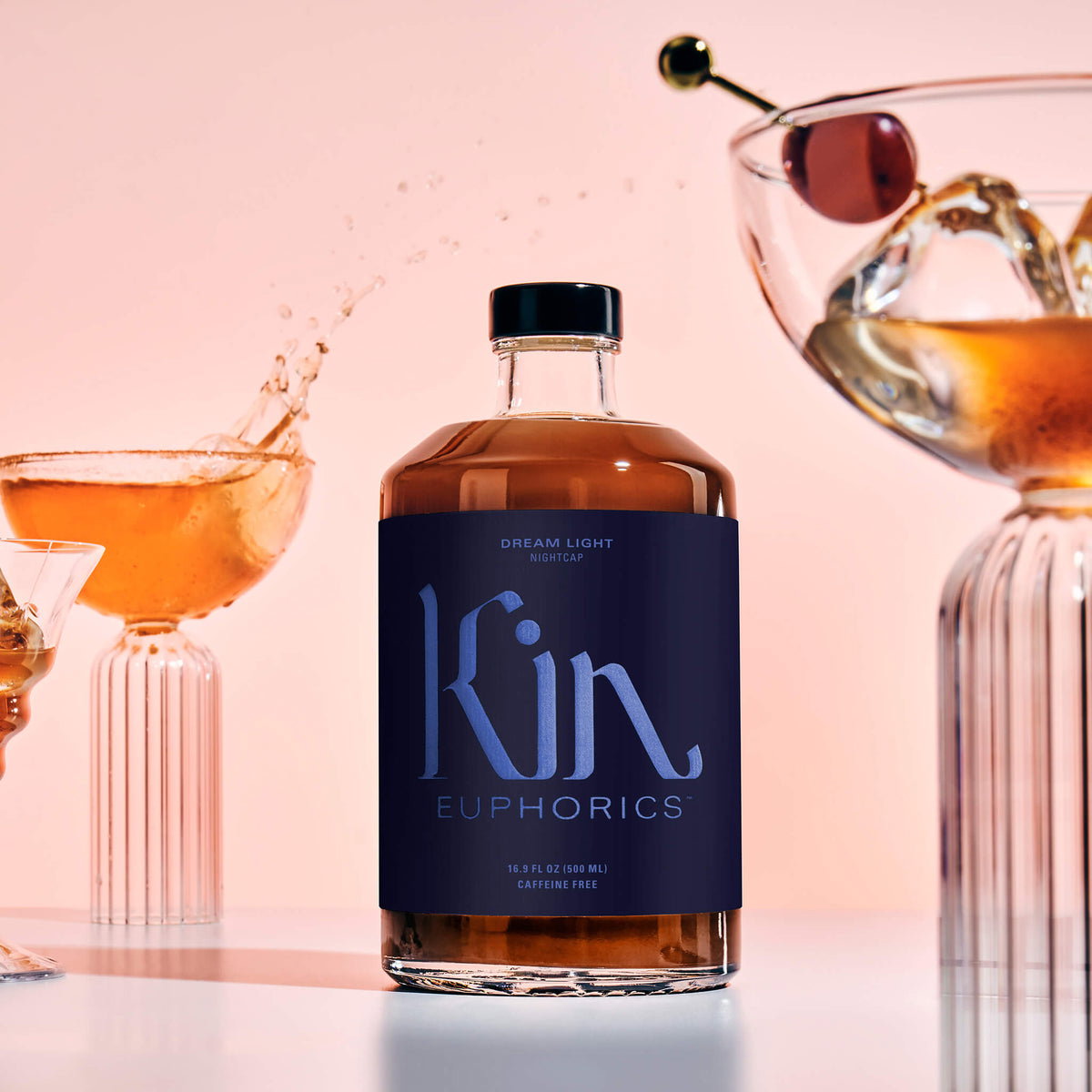 Image of Bella Hadid drinking Kin Euphorics