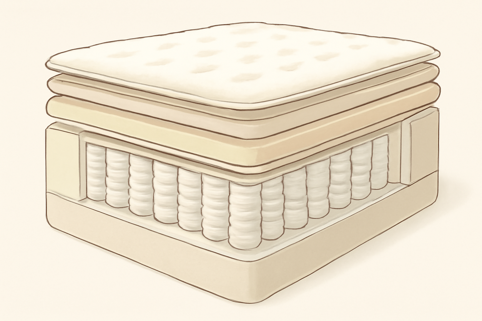 Best Adjustable Massage Mattresses: Top 4
Picks — construction cross-section