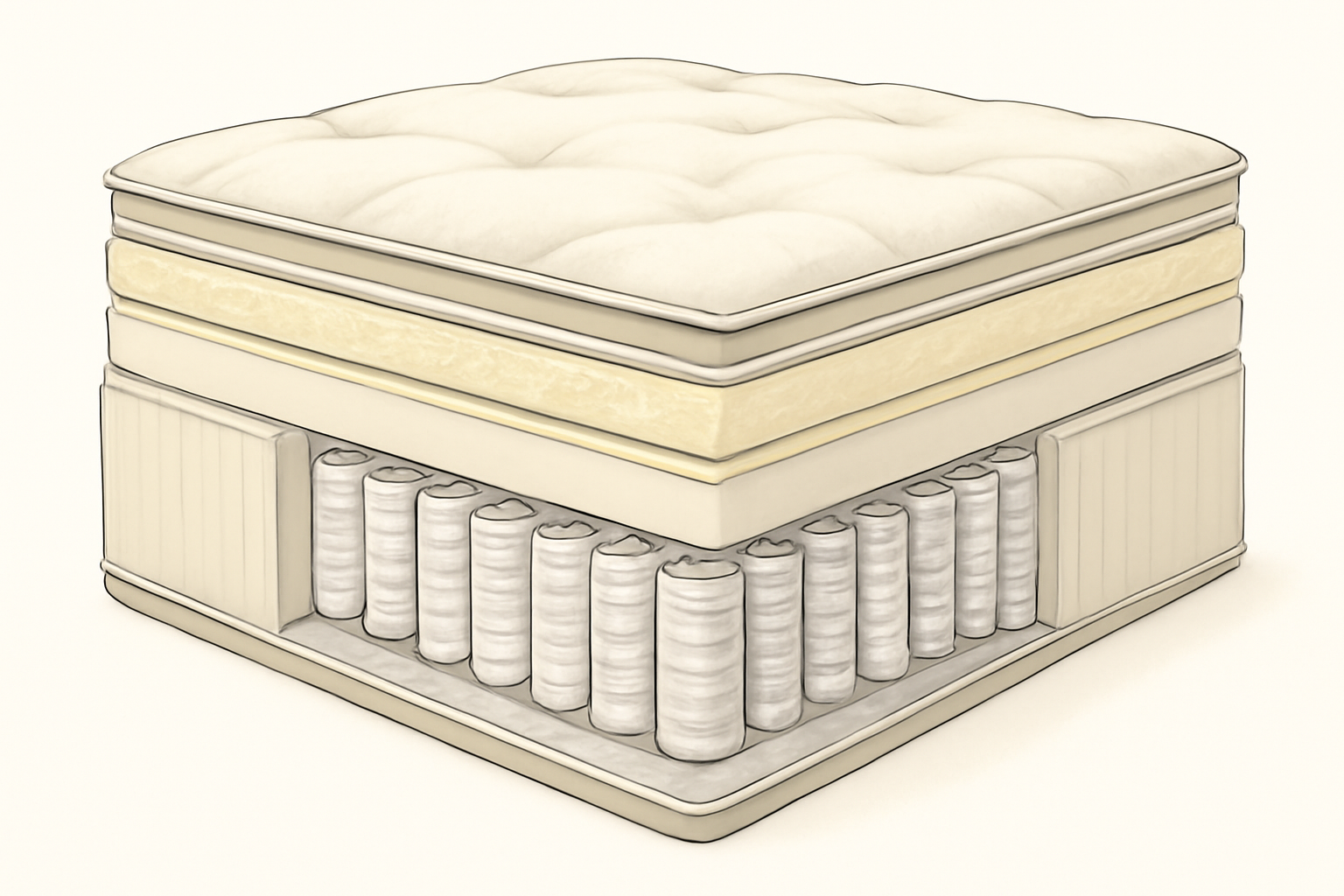 Affordable Firm Mattresses: Best Must-Have Choices 2026 — construction cross-section