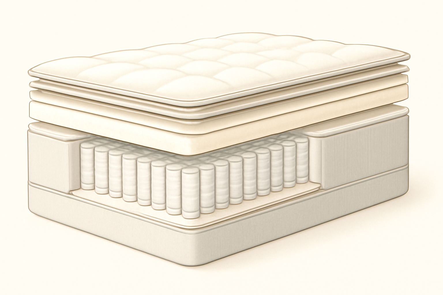 Avocado Grand Luxe Review (2026): Is the $3,799 Organic Pillowtop Worth It? — construction cross-section