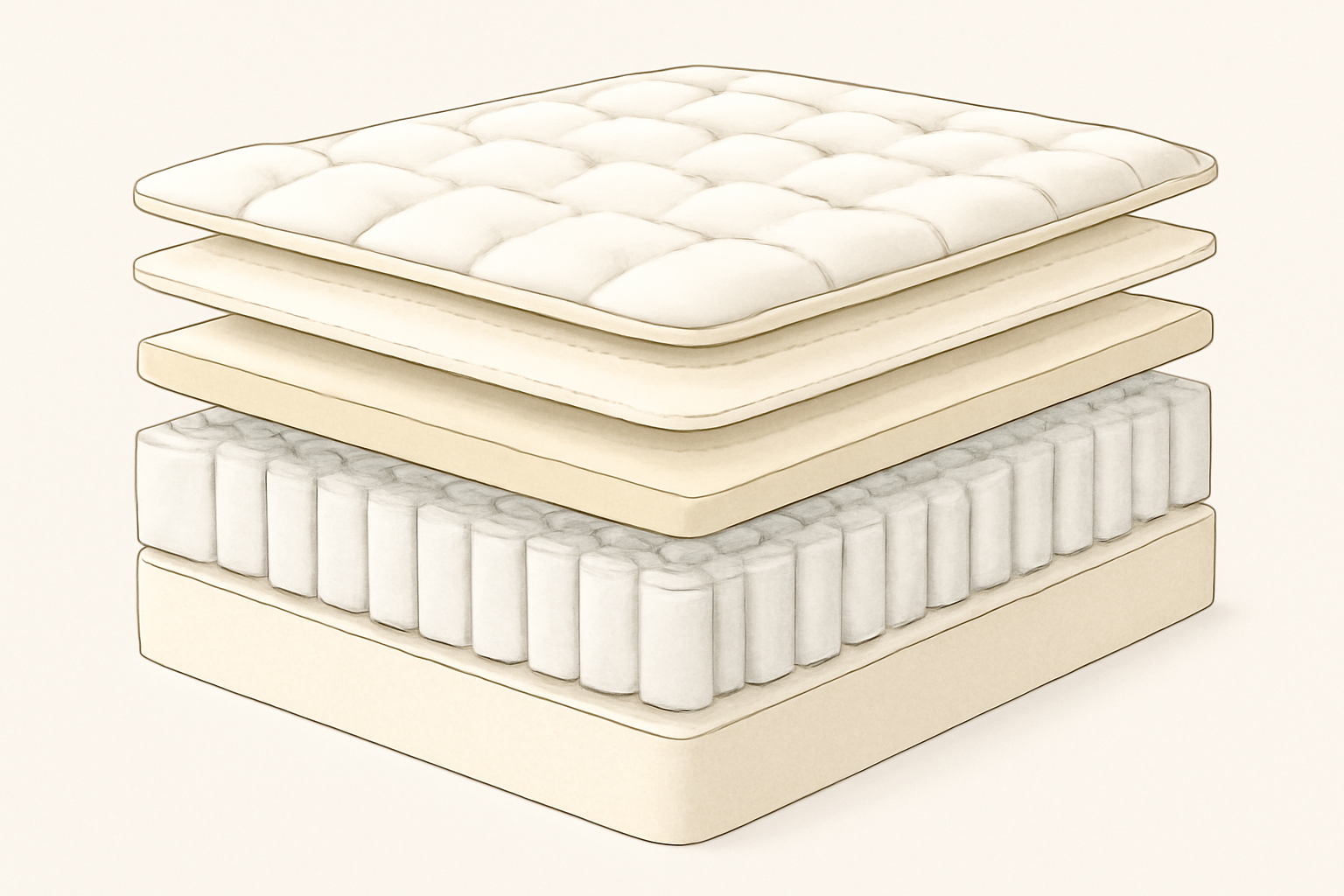 Reverie 8Q Adjustable Bed Review (2026): Best for Sleep — construction cross-section