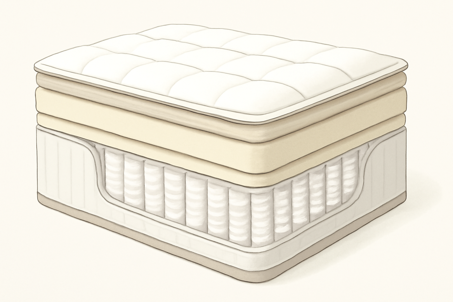 Best Guest Room Mattress Under $1,000 (San Diego Picks) — construction cross-section