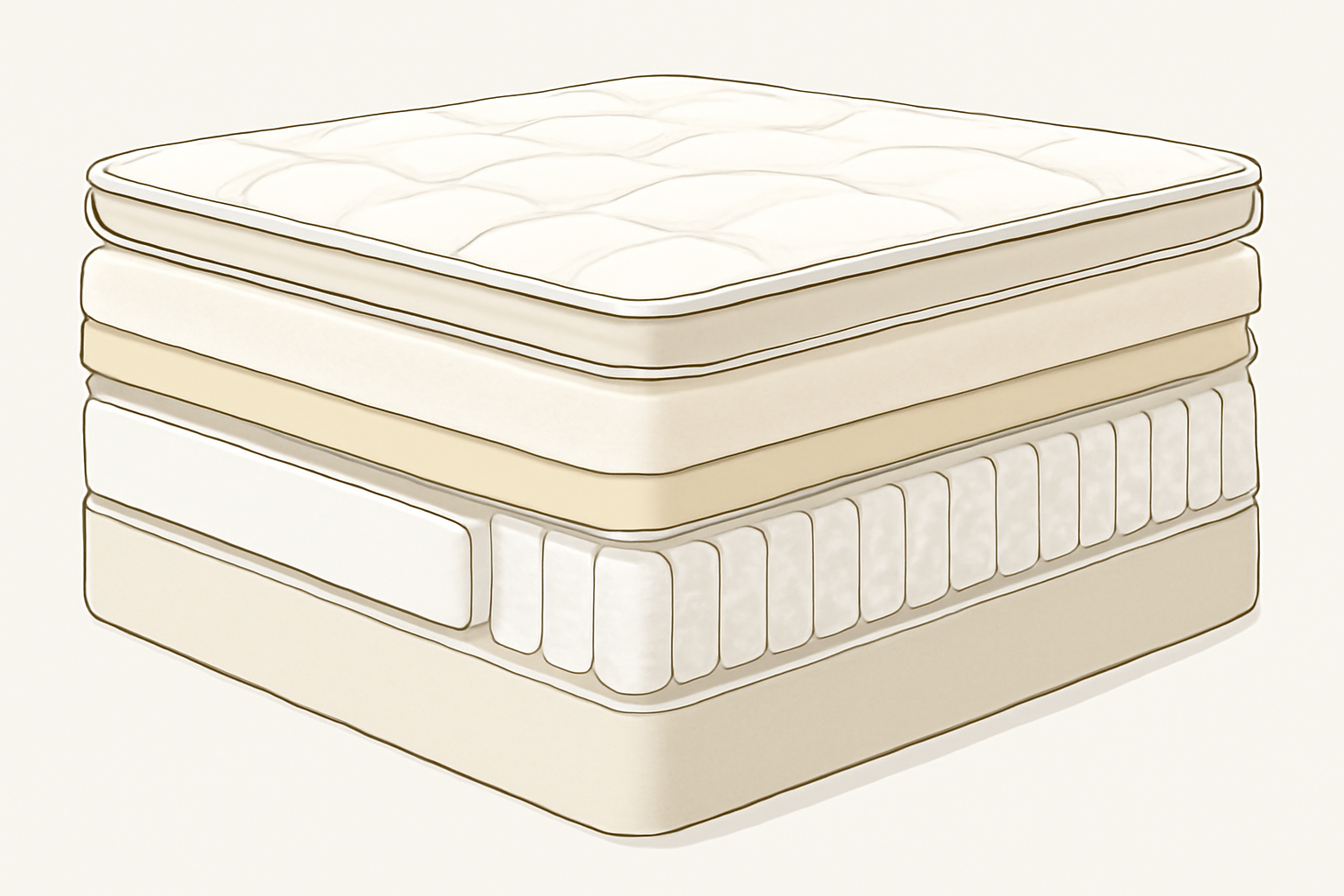 Best Mattress for Heavy People – The Only Beds That Won’t Sag — construction cross-section