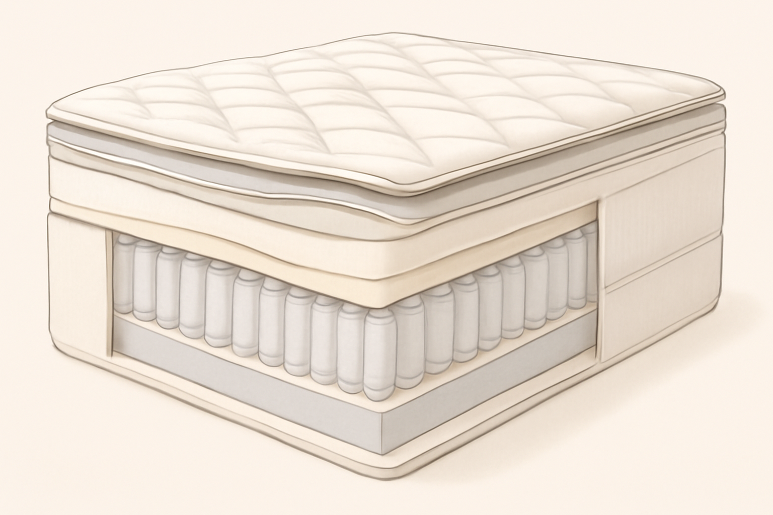 Best Mattresses for Heavy Sleepers (250+ lbs) in 2026 — construction cross-section