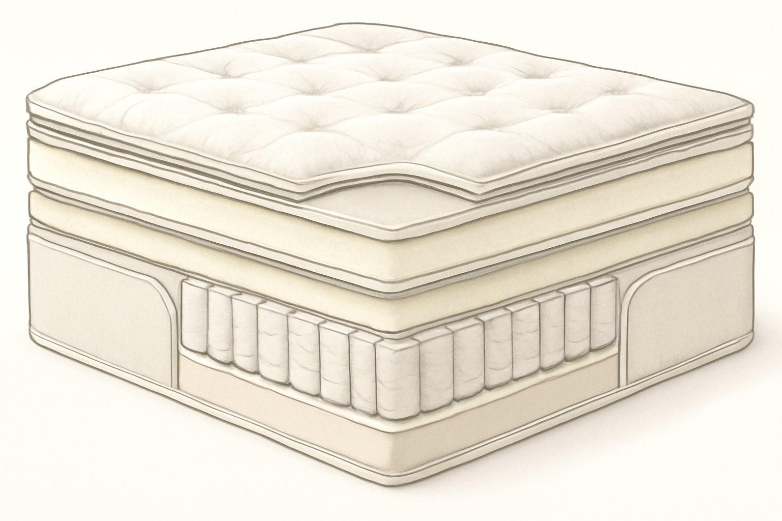 Best Mattress for Neck Pain in 2026 — construction cross-section