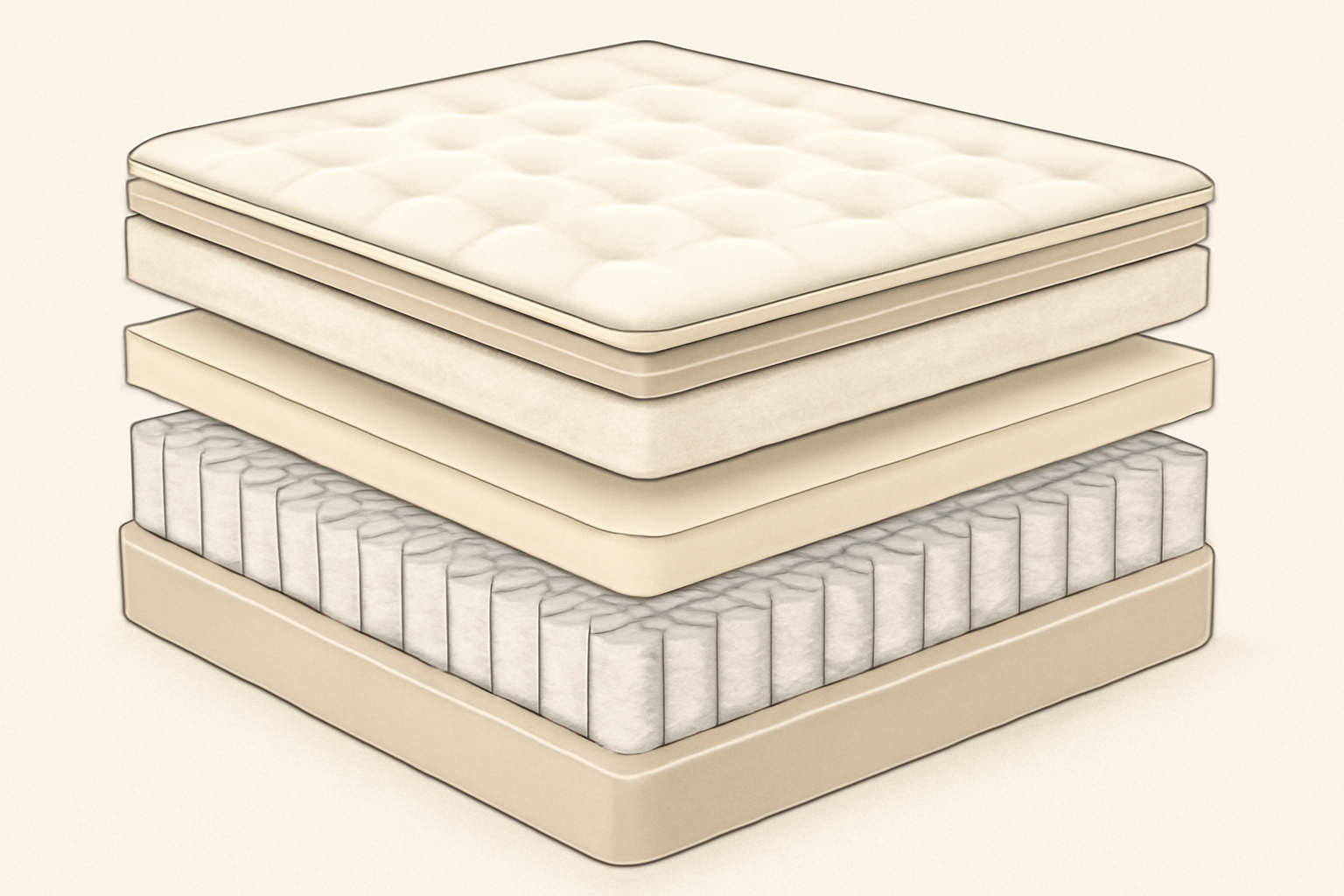 Best Mattress for Night Sweats in 2026 — construction cross-section