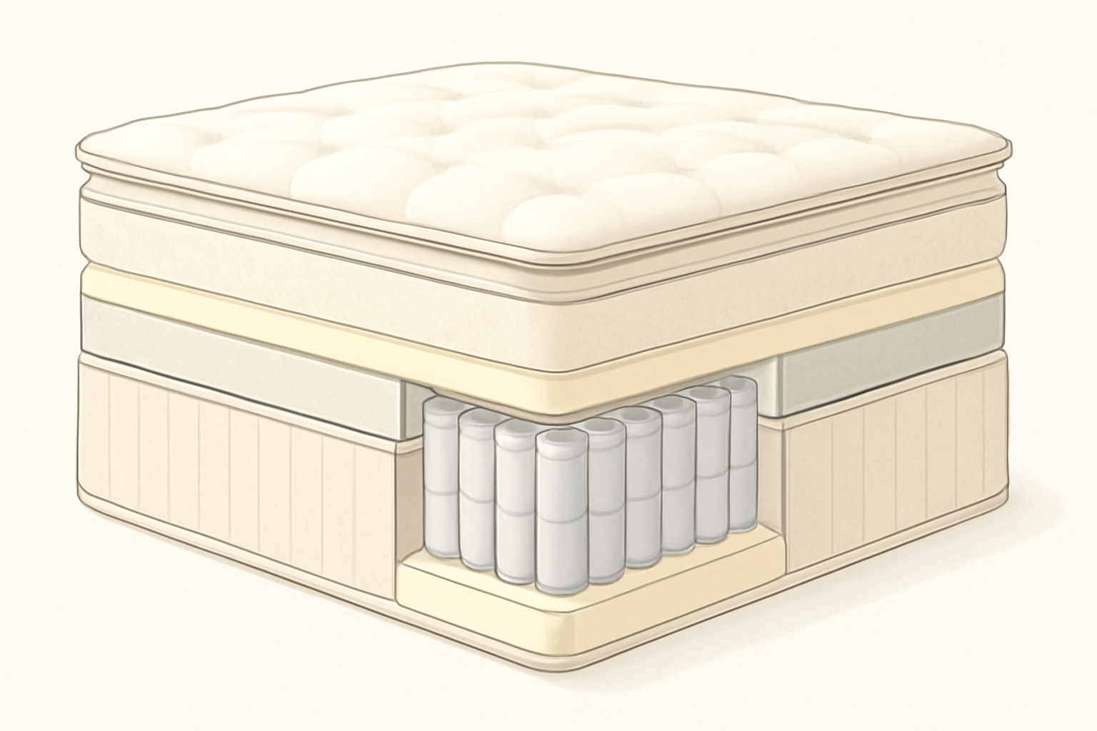 Best Mattress for Petite Sleepers in 2026 — construction cross-section