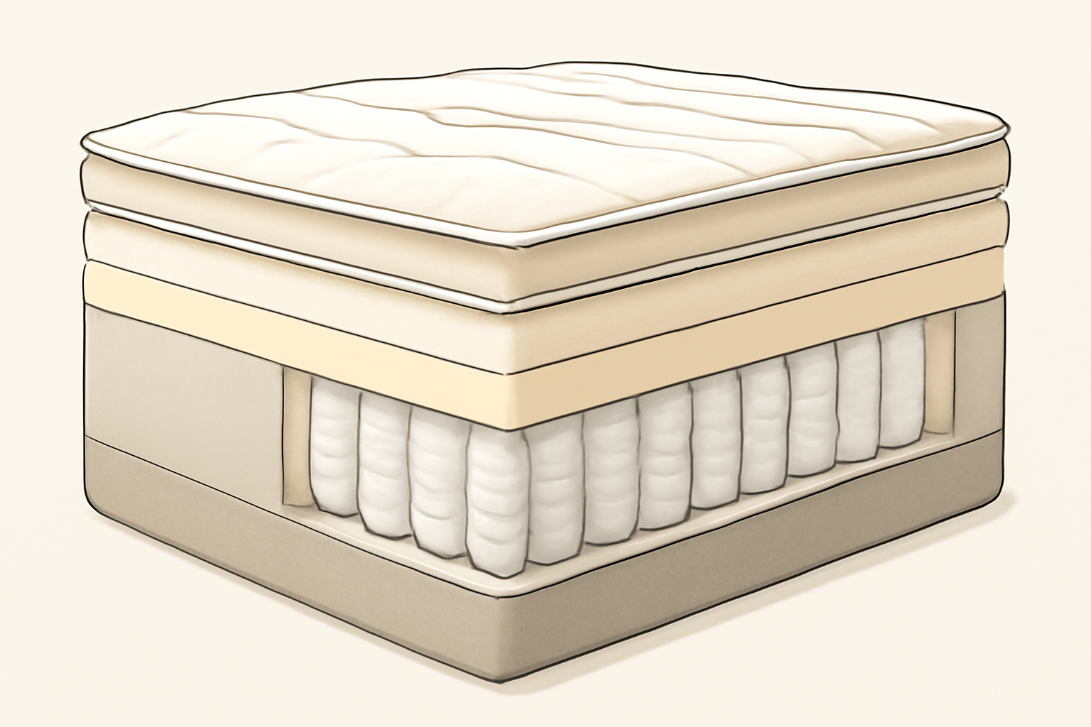 Best Mattress for Pressure Relief in 2026 — construction cross-section