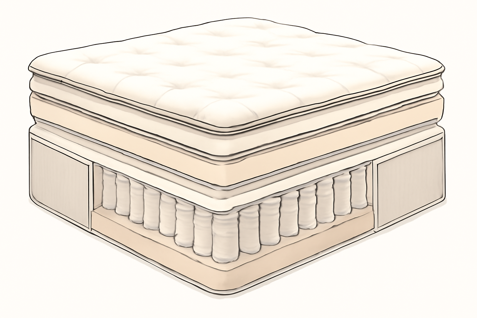 Best Mattress for Shoulder Pain in 2026 — construction cross-section