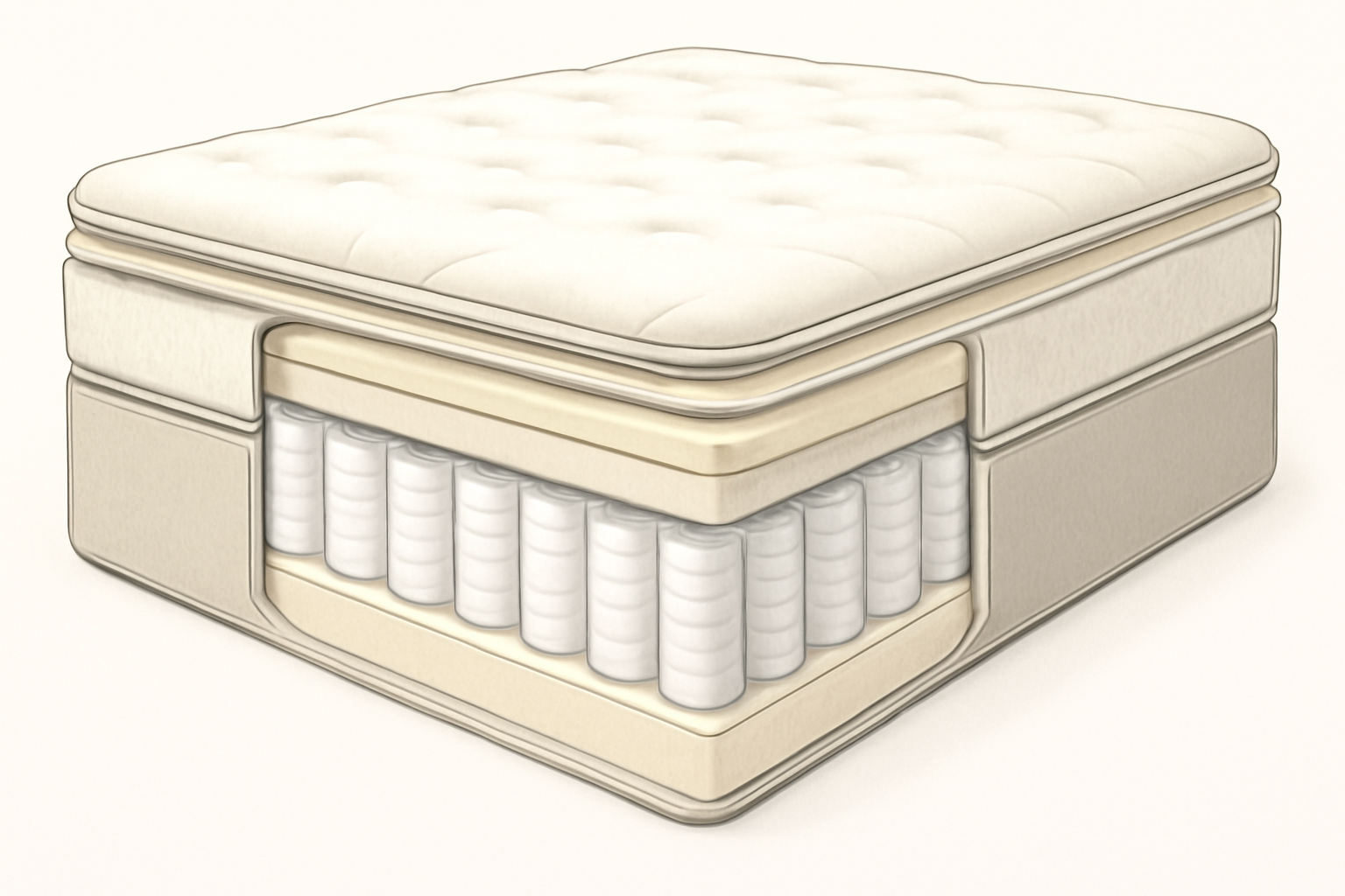 Best Mattress for People with Allergies — construction cross-section