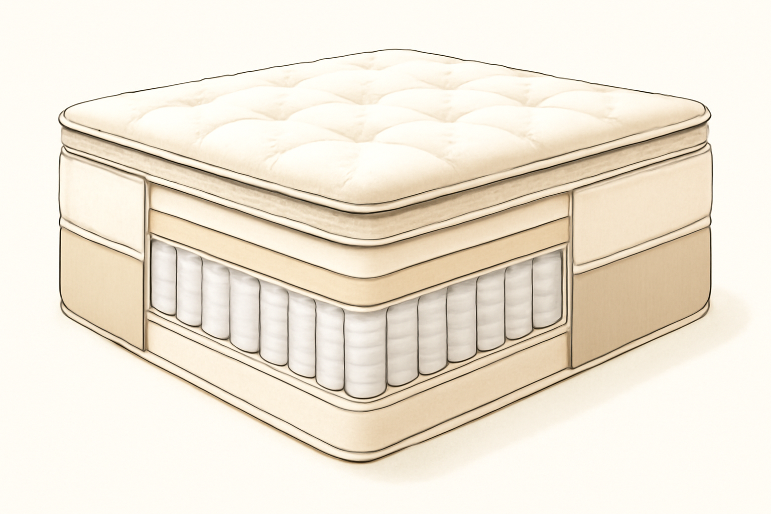 Best Mattress Under $1,500 in 2026 — construction cross-section