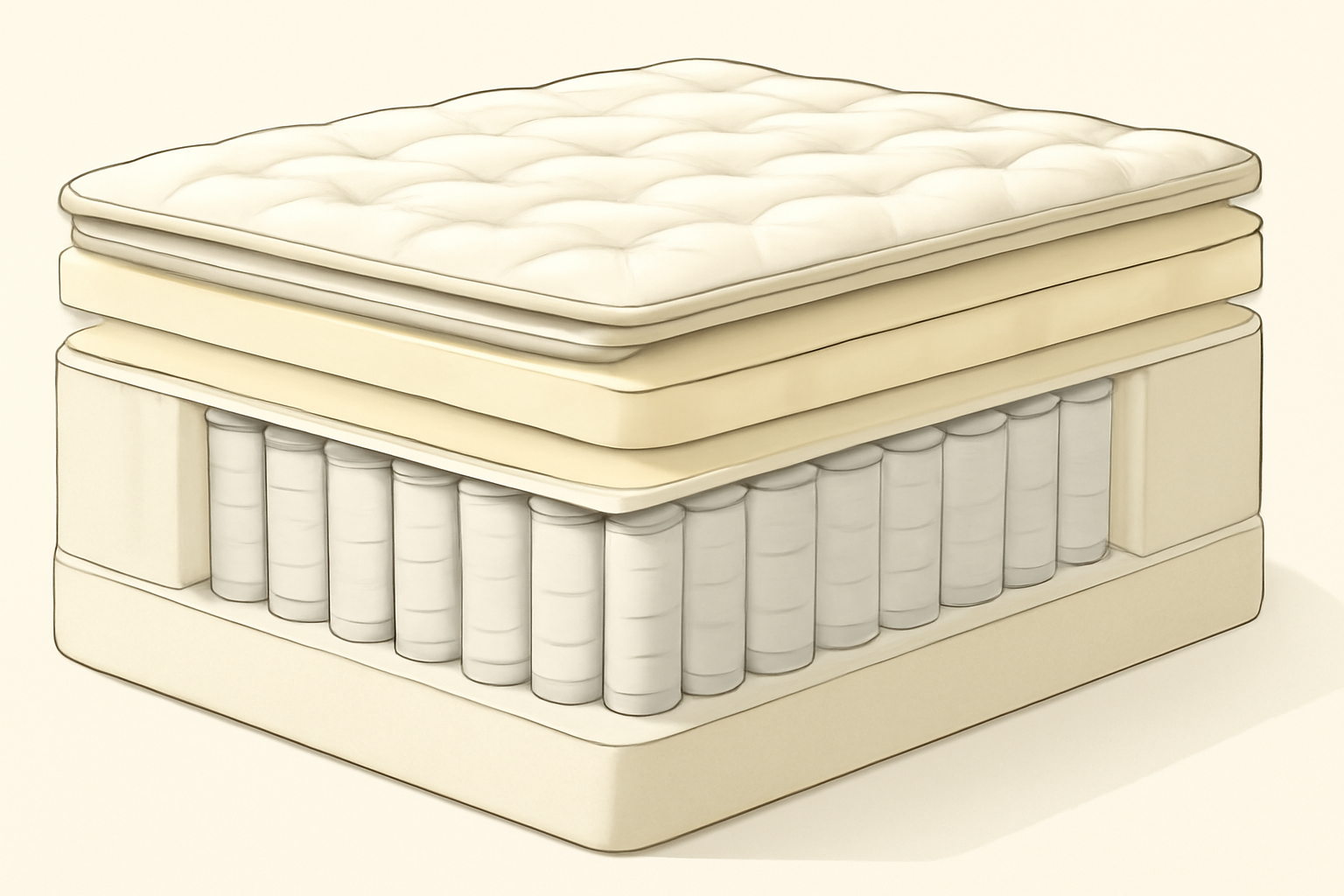Best Mattress for Upper Back Pain in 2026 — construction cross-section