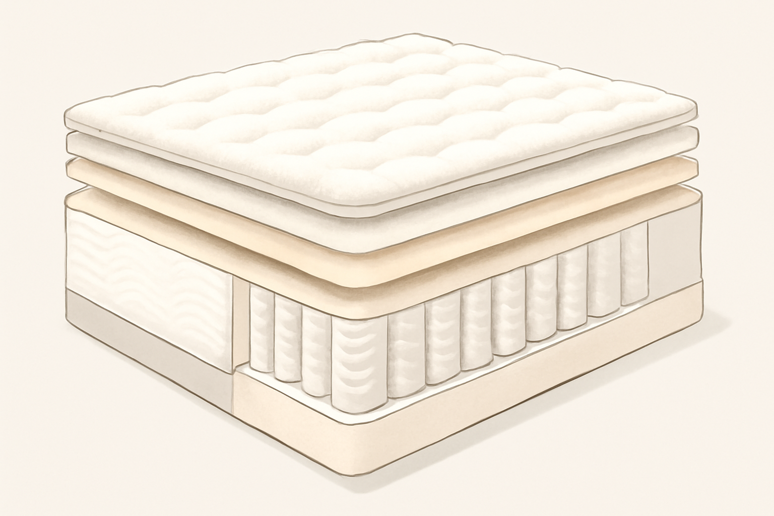 Best Queen Mattress of 2026 — construction cross-section
