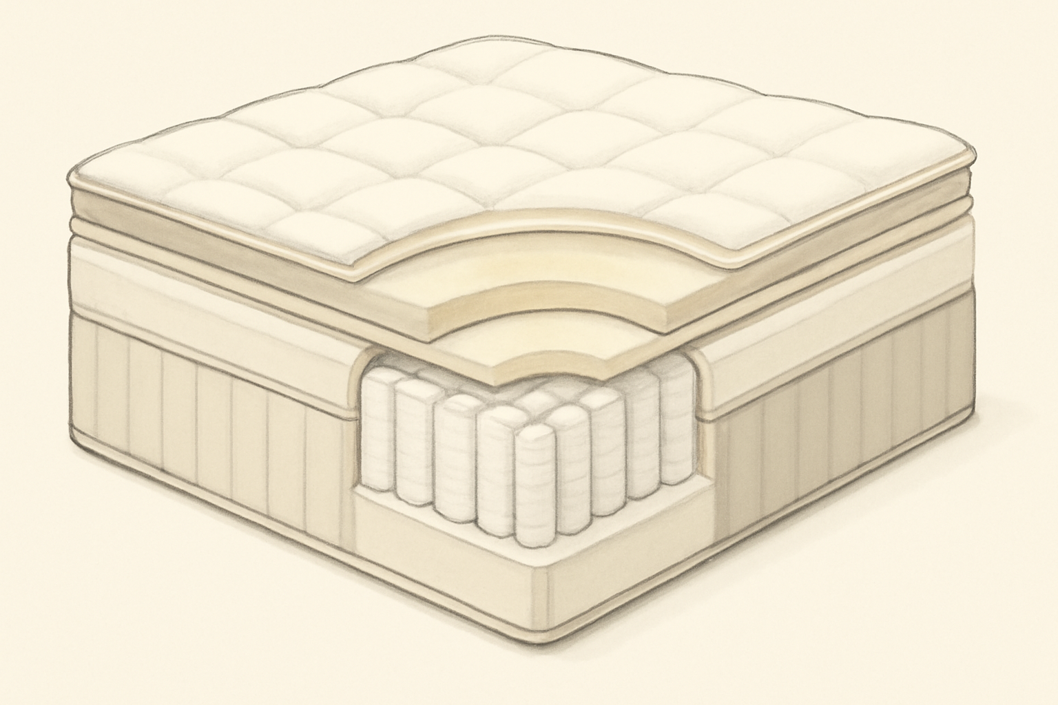 Best Soft Mattress in 2026 — construction cross-section