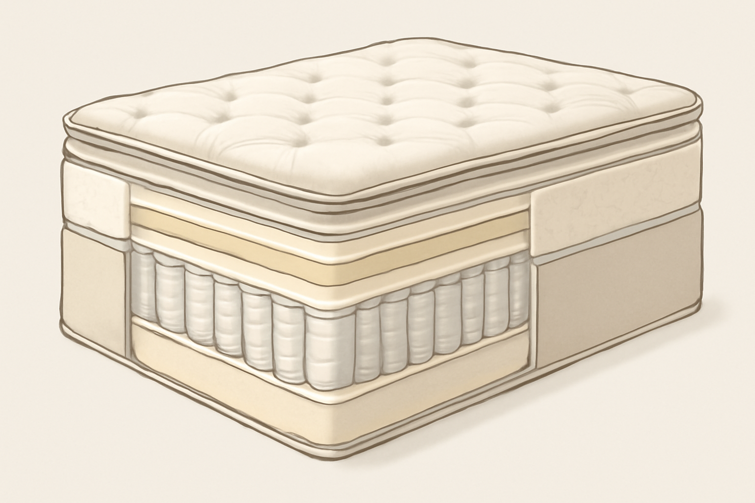 Best Type of Mattress for Edge Support: Top 3 Picks — construction cross-section