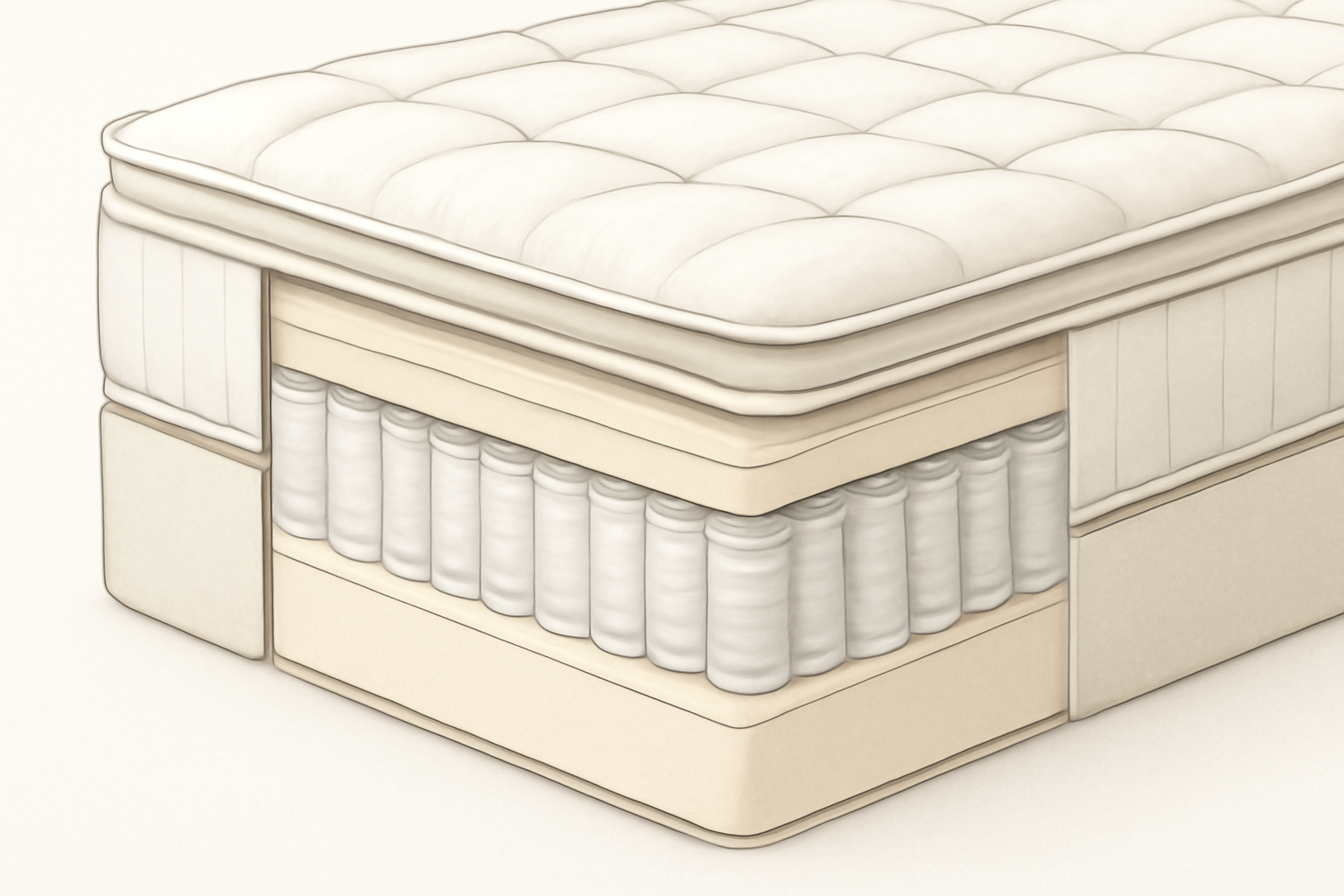Can you dry out a mattress that has water damage? Top 3 Tips! — construction cross-section