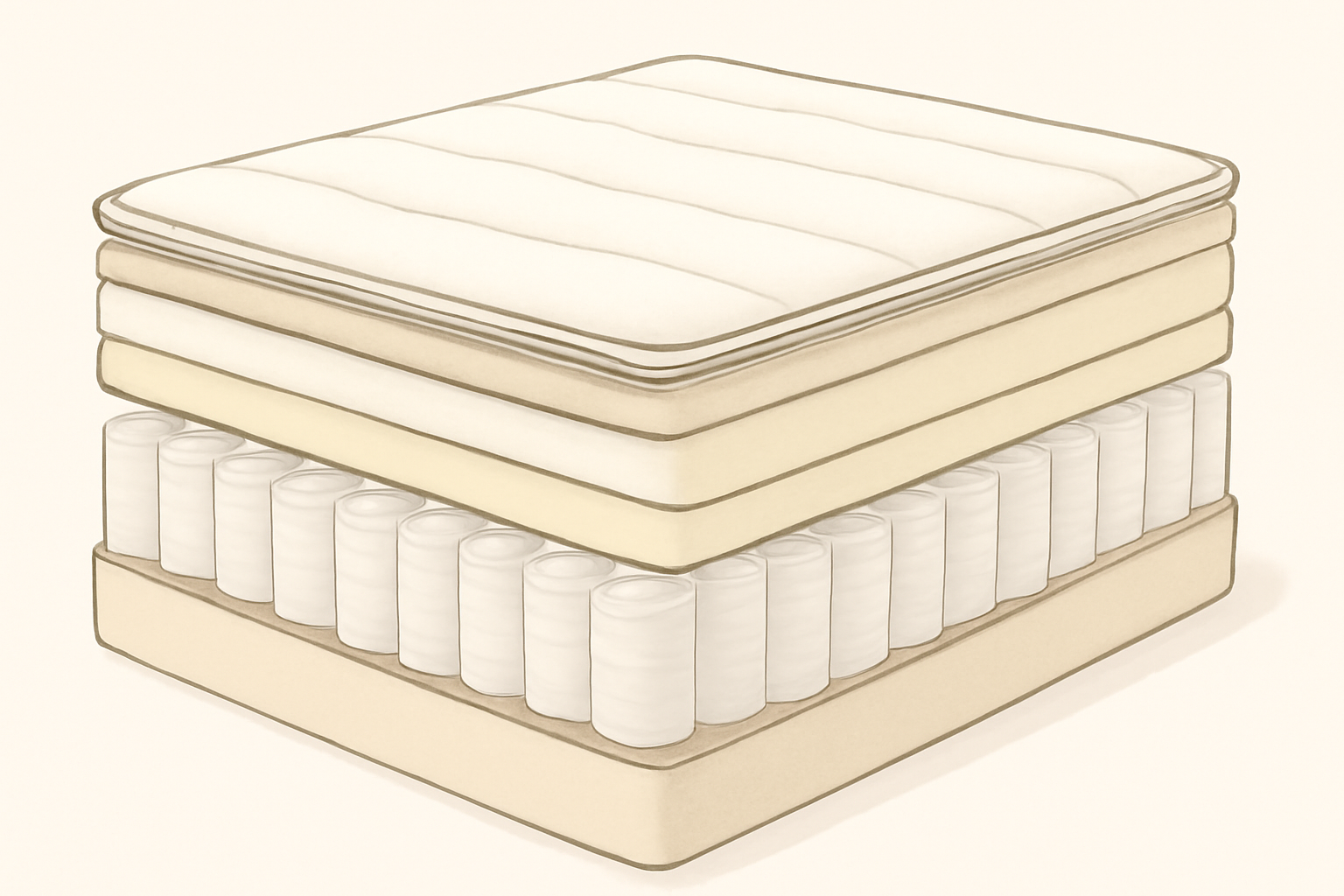 Tempurpedic Mattress: Must-Know Risks of Flipping It — construction cross-section