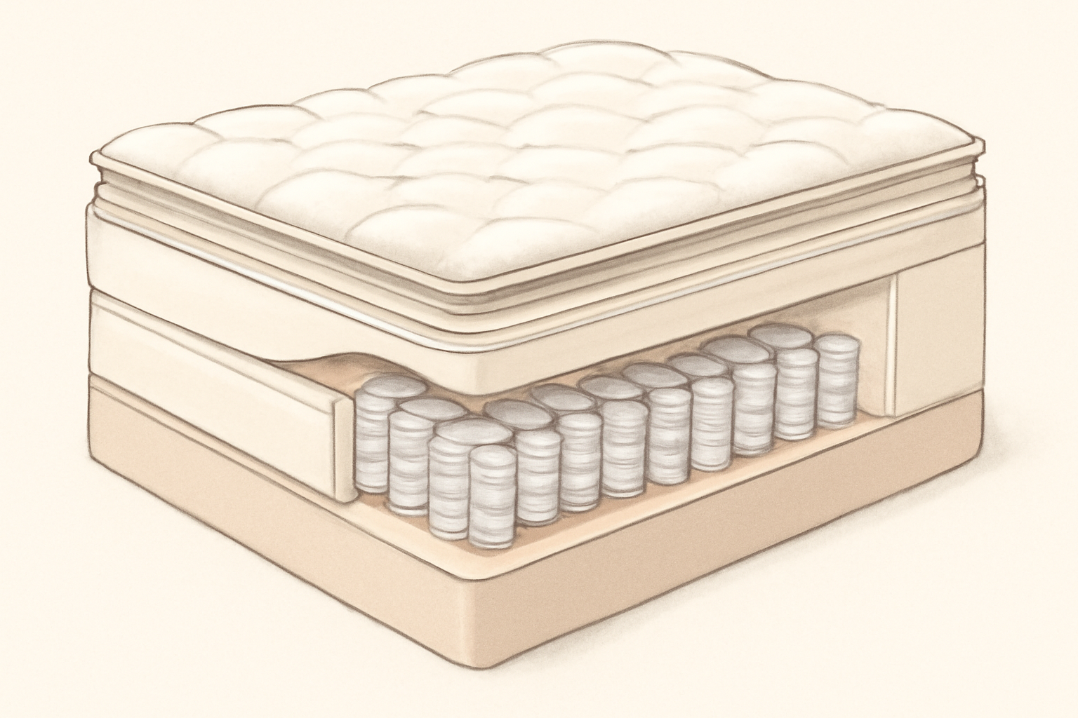 DreamCloud Mattress Review – My 7 Years Experience and Tests — construction cross-section