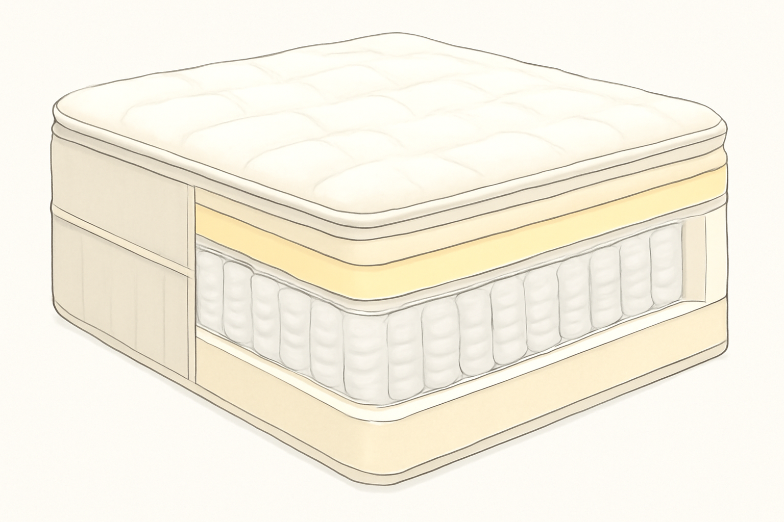 Helix Midnight Luxe Mattress Review with
4 Years of Testing — construction cross-section