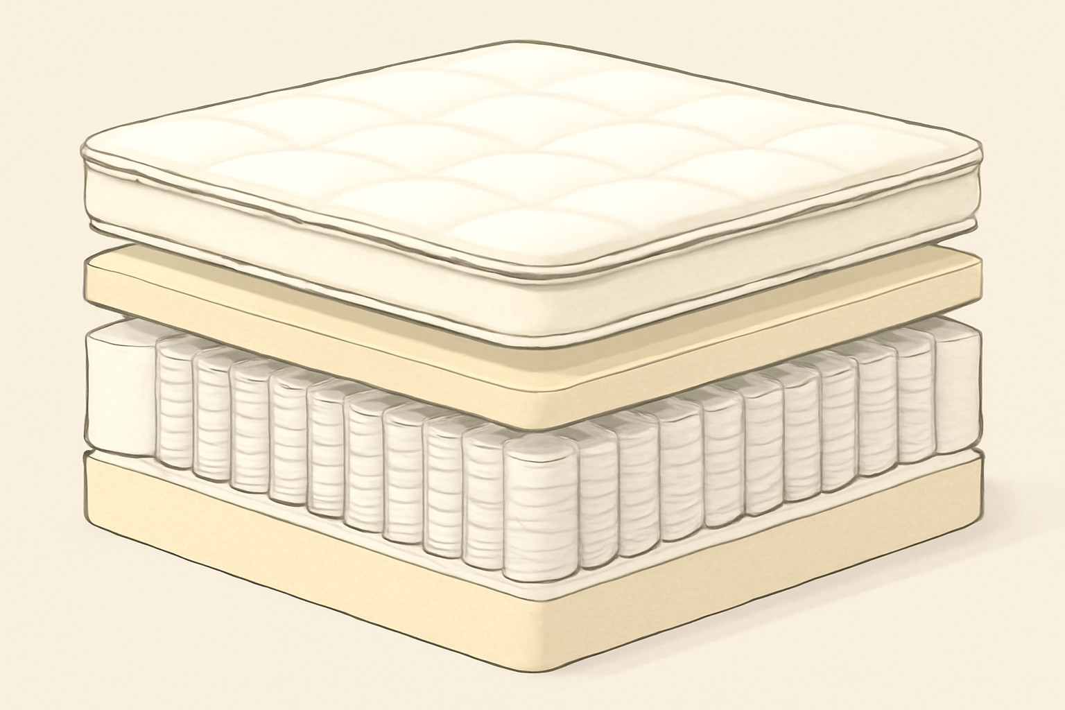 Helix vs Brooklyn Bedding: Hybrid Mattress Comparison — construction cross-section