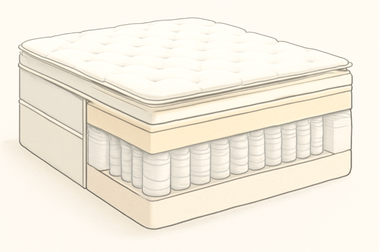 Helix vs. Naturepedic: Top 8 Reasons to Choose — construction cross-section