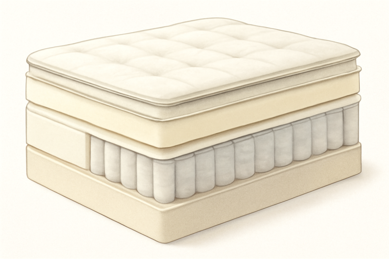 Hest Camping Mattress Review for Car and
Van Camping — construction cross-section