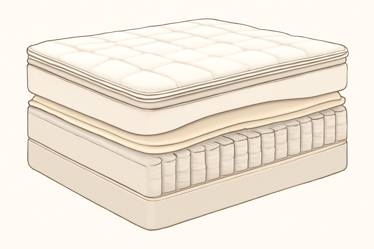 Sleep Number Beds Review & Comparison — construction cross-section