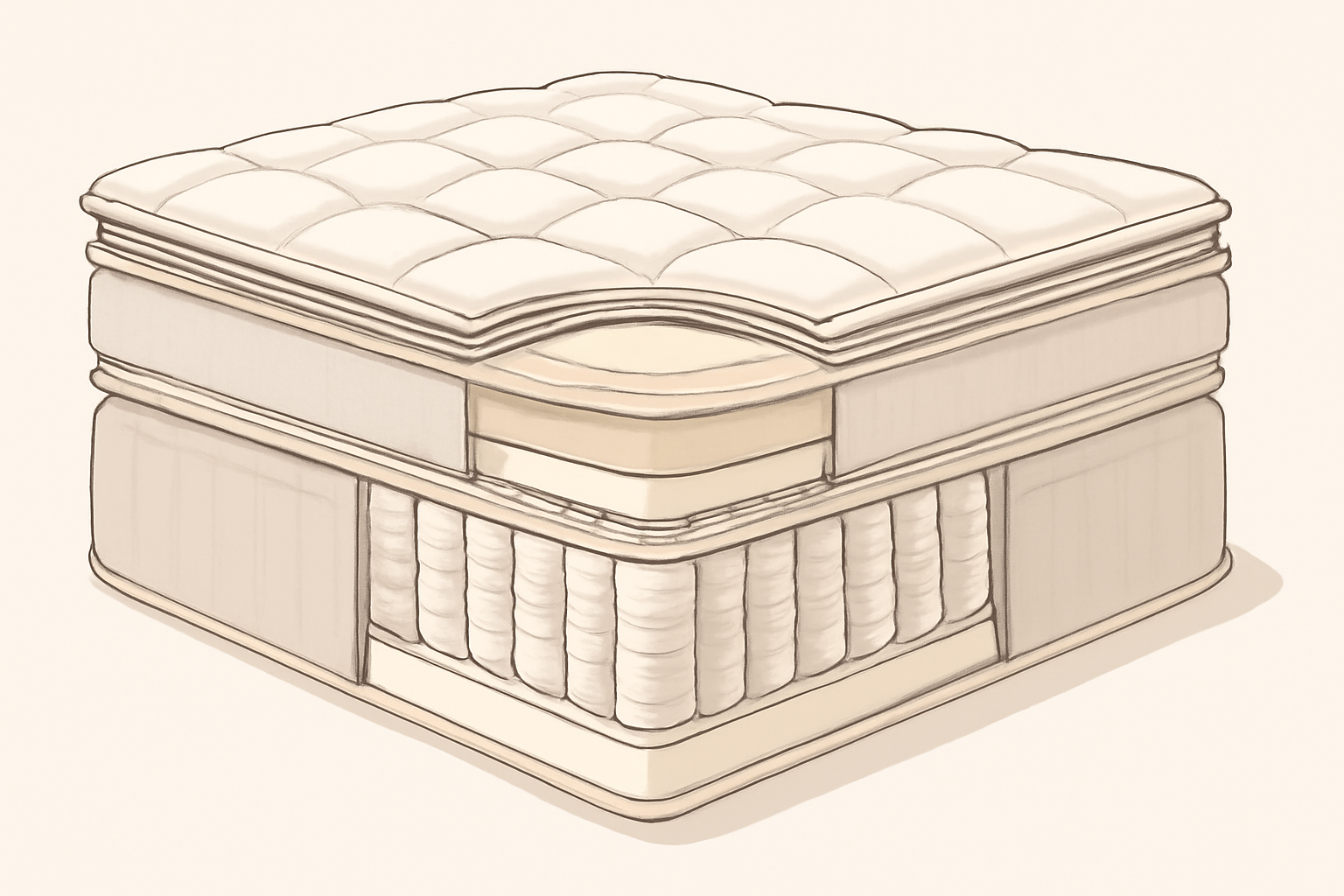 Kevlar in Mattresses — construction cross-section