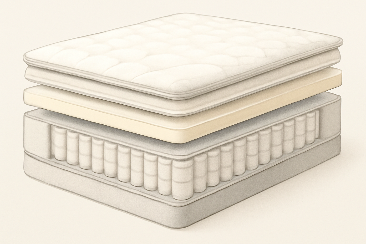 Kirkland Signature Mattress Review (Costco’s Brand) — construction cross-section