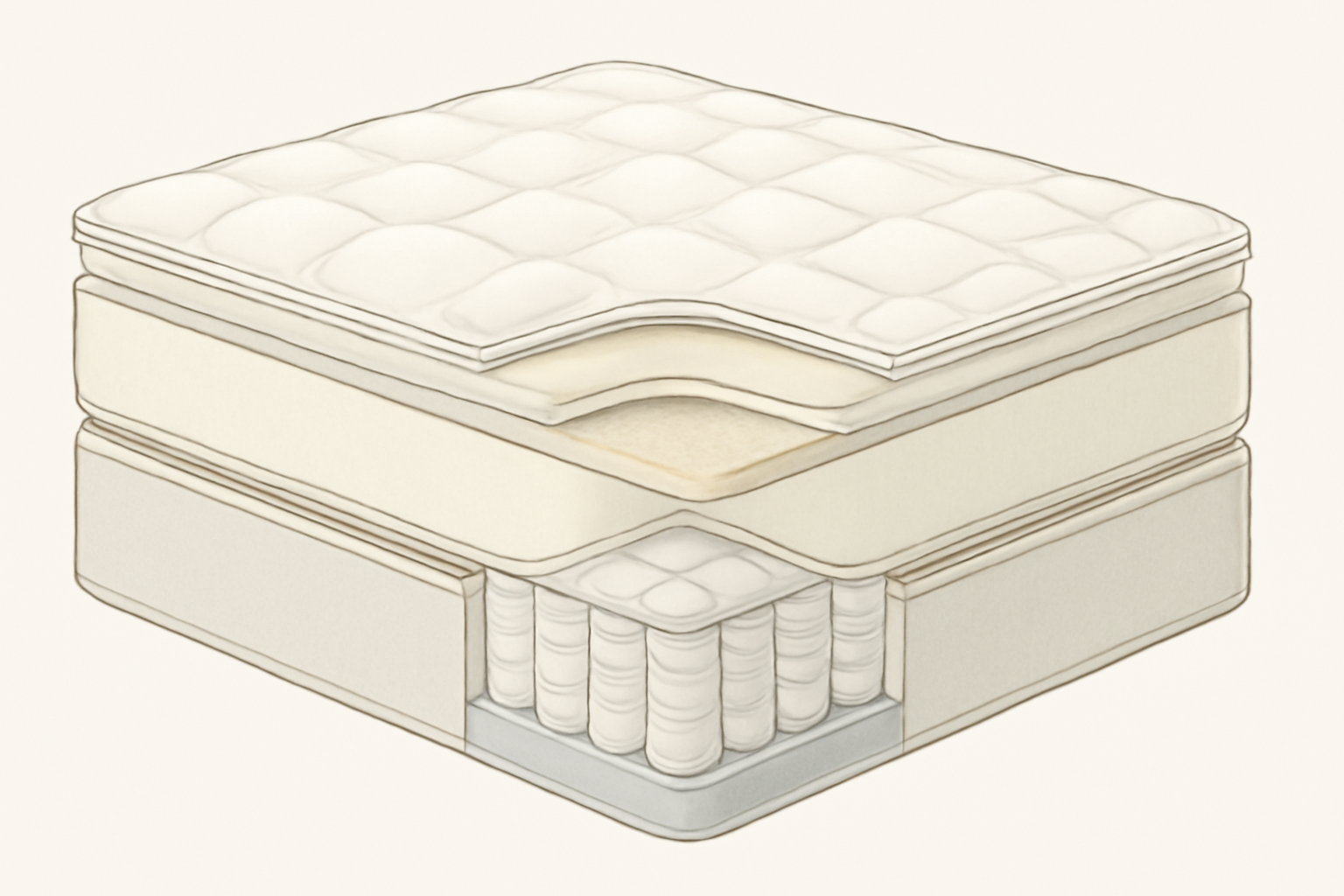 Loom & Leaf vs. Saatva: Best Mattress Comparison for 2026 — construction cross-section