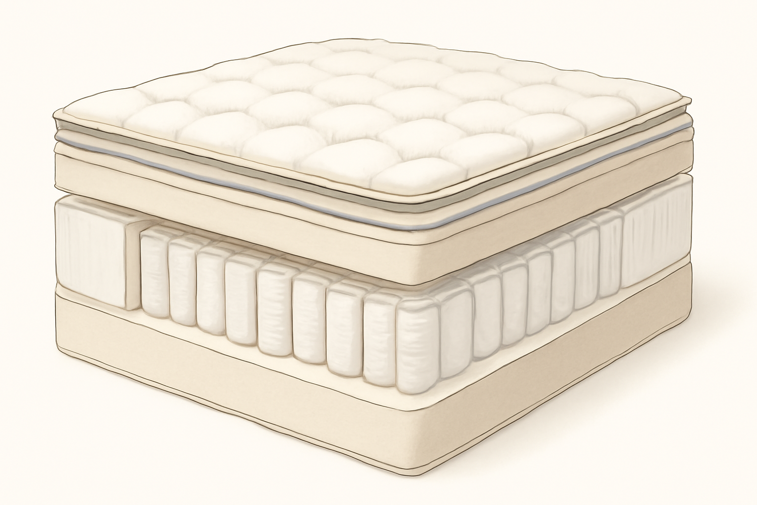 The Most Expensive Bed Sheets in the World — construction cross-section